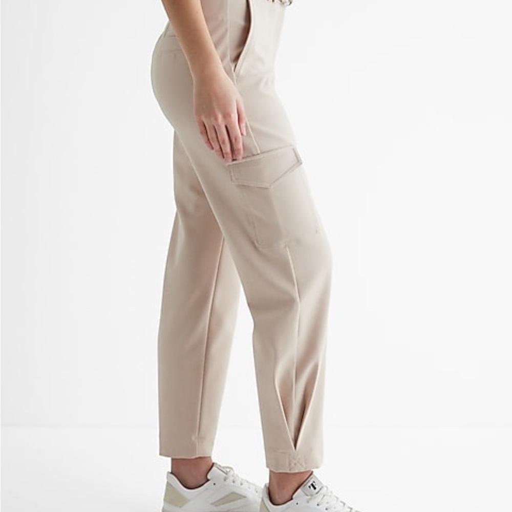 Express Beige Ankle Cargo Pants - Picture 5 of 9